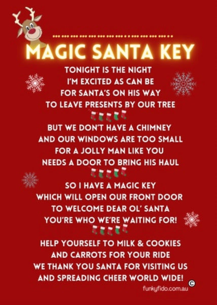 Santa Key Personalised - Kids & Big Kids!
